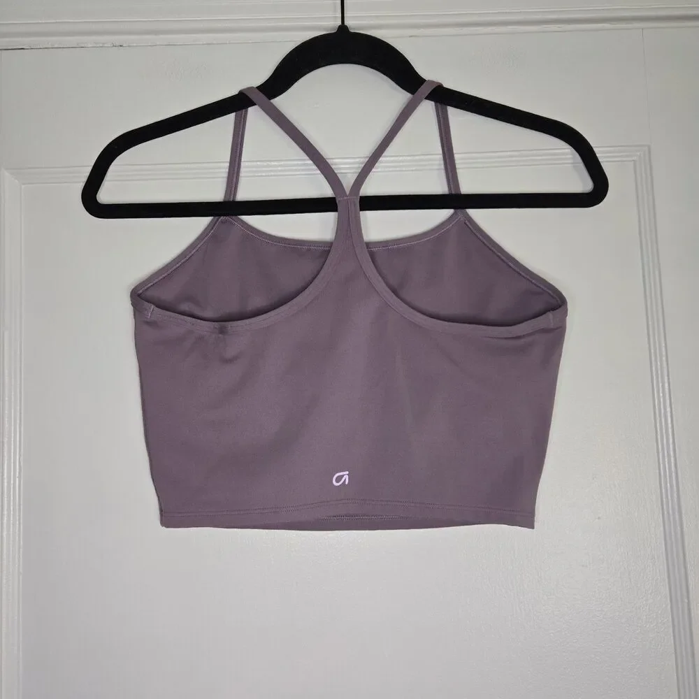 GapFit Purple Cropped Tank Top Racerback Compression Womens Small